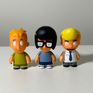 Kidrobot Series 1 Bob's Burgers Mini Figures 3" Ollie Tina Hugo Set of 3 (21C)